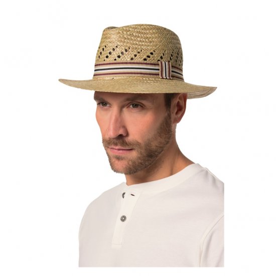JP1880 Straw Hat Woven Yellow - Akcesoria - 