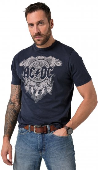 JP1880 AC/DC Black Ice T-Shirt Navy - Koszulki zespołów - 