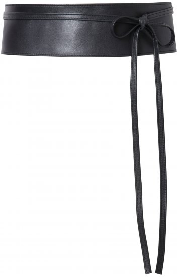 Ulla Popken Tie Belt Black - Paski damskie - 