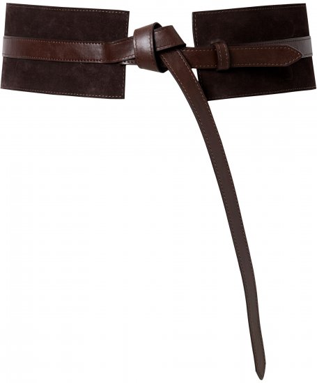 Ulla Popken Tie Belt Mocha - Paski damskie - 
