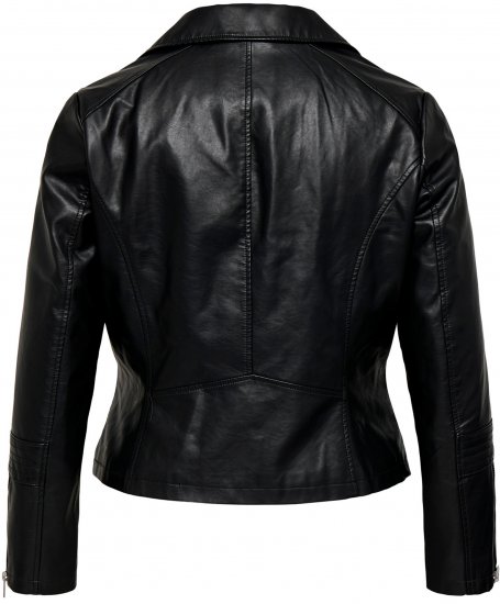 Only Carmakoma Emmy Biker Jacket Black - Kurtki skórzane - 