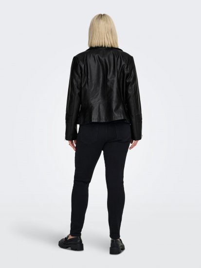 Only Carmakoma Emmy Biker Jacket Black - Kurtki skórzane - 