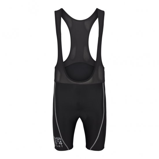 North Latitude Sport Bike Shorts With Suspenders Black - Odzież rowerowa - 
