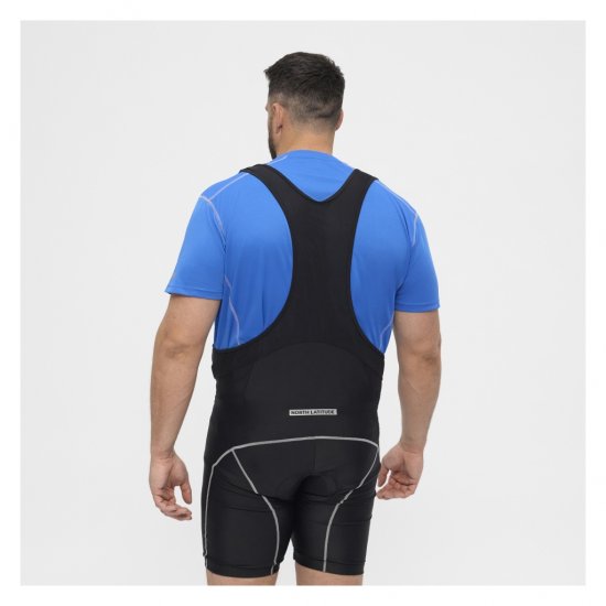 North Latitude Sport Bike Shorts With Suspenders Black - Odzież rowerowa - 