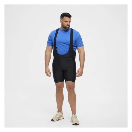 North Latitude Sport Bike Shorts With Suspenders Black - Odzież rowerowa - 