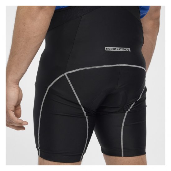 North Latitude Sport Bike Shorts With Suspenders Black - Odzież rowerowa - 