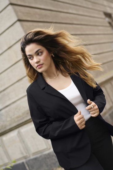 Kaffe Curve Sakira Marynarka Głęboka Czerń - Marynarki - 