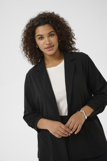 Kaffe Curve Pheolo 3/4 Sleeve Blazer Black Deep - Marynarki - 