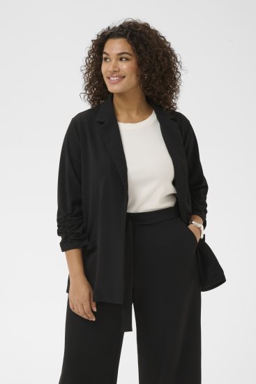 Kaffe Curve Pheolo 3/4 Sleeve Blazer Black Deep - Marynarki - 