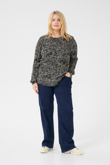 Kaffe Curve Mila Ami Bluzka Czarny/Turtledove - Bluzki & koszule - 