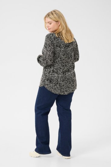 Kaffe Curve Mila Ami Bluzka Czarny/Turtledove - Bluzki & koszule - 