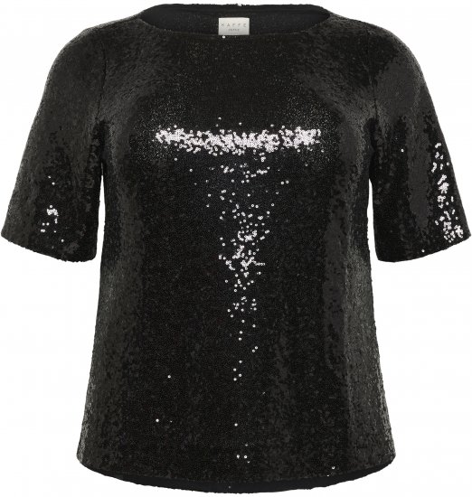 Kaffe Curve Mirana Sequin Blouse Black - Bluzki - 