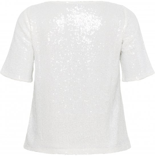 Kaffe Curve Mirana Sequin Blouse Chalk - Bluzki - 