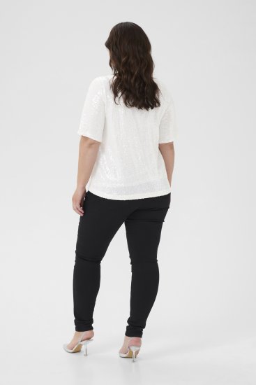 Kaffe Curve Mirana Sequin Blouse Chalk - Bluzki - 