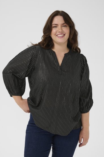 Kaffe Curve Luisa Blouse Black Deep - Bluzki - 