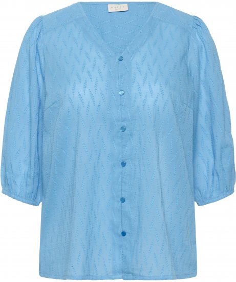 Kaffe Curve Gabby Blouse Azure Blue - Bluzki - 