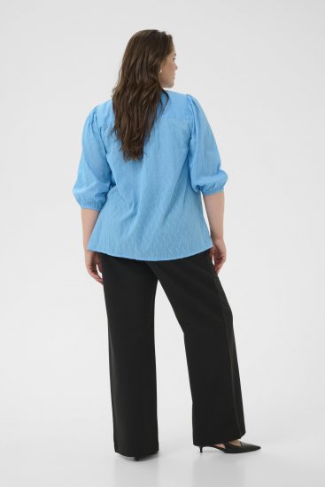 Kaffe Curve Gabby Blouse Azure Blue - Bluzki - 