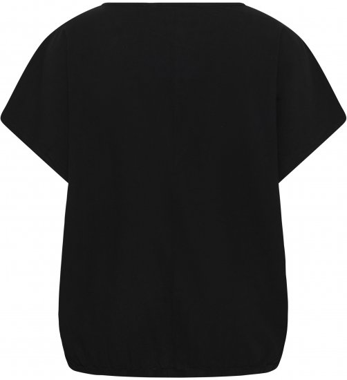 Kaffe Curve Nana Bluzka z krótkim rękawem Czarny - Bluzki & koszule - 