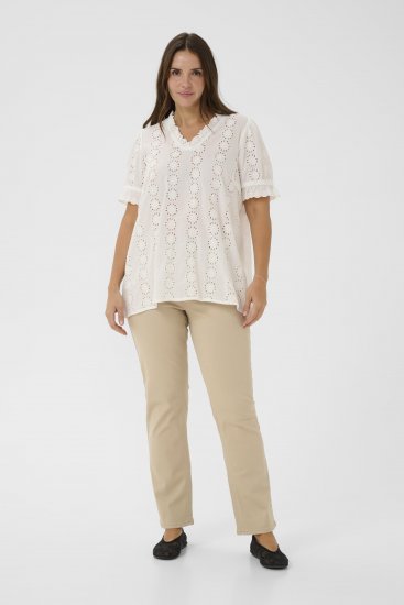 Kaffe Curve Dina Blouse White - Bluzki - 