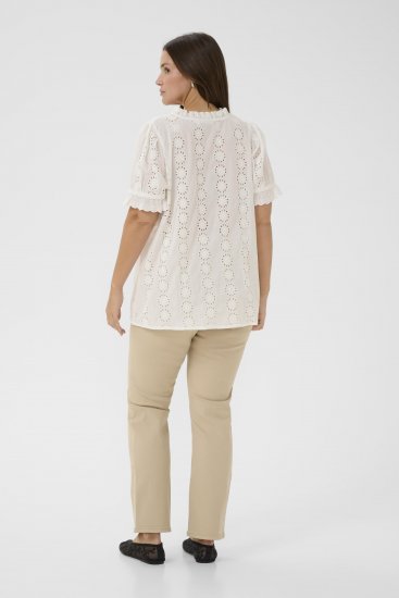 Kaffe Curve Dina Blouse White - Bluzki - 