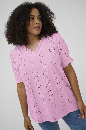 Kaffe Curve Dina Blouse Pink Frosting - Bluzki - 