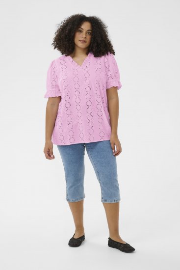 Kaffe Curve Dina Blouse Pink Frosting - Bluzki - 