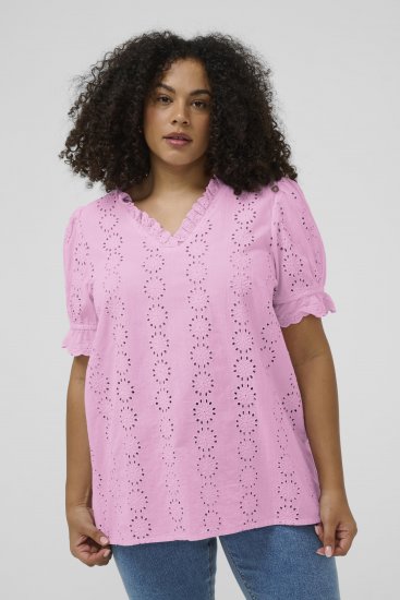 Kaffe Curve Dina Blouse Pink Frosting - Bluzki - 