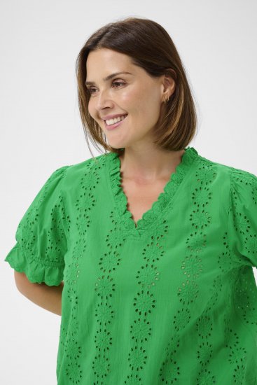 Kaffe Curve Dina Blouse Bright Green - Bluzki - 
