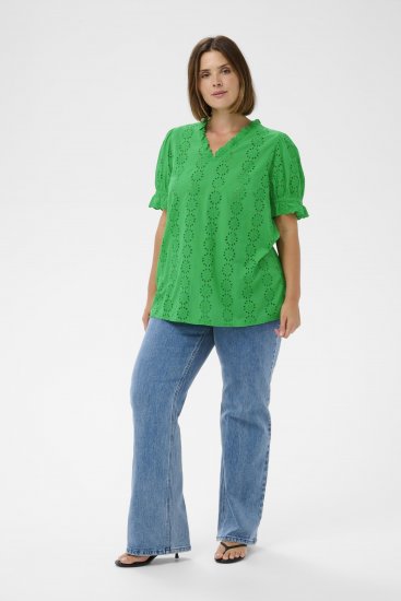 Kaffe Curve Dina Blouse Bright Green - Bluzki - 