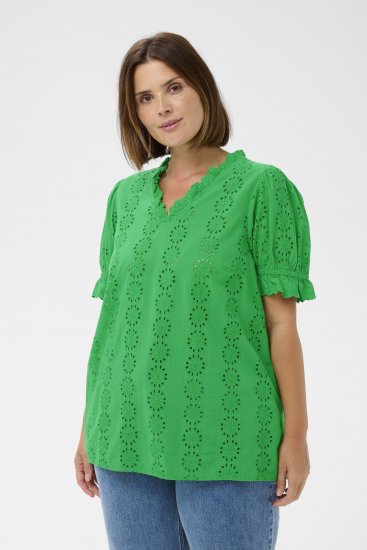 Kaffe Curve Dina Blouse Bright Green - Bluzki - 