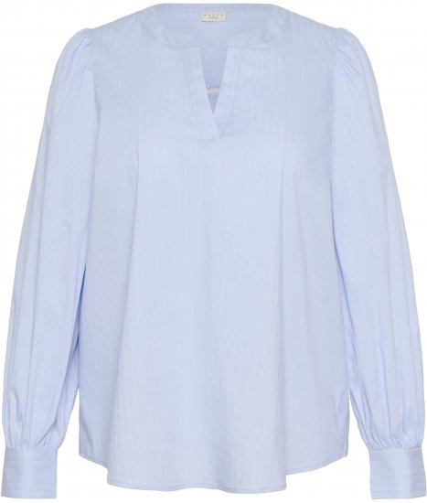 Kaffe Curve Juda Blouse Nantucket Breeze Stripe Blue - ODZIEŻ DAMSKA 40-66 - 