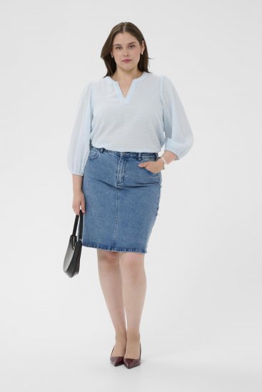 Kaffe Curve Penelopia Blouse Nantucket Breeze Blue - Bluzki - 