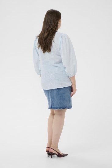 Kaffe Curve Penelopia Blouse Nantucket Breeze Blue - Bluzki - 