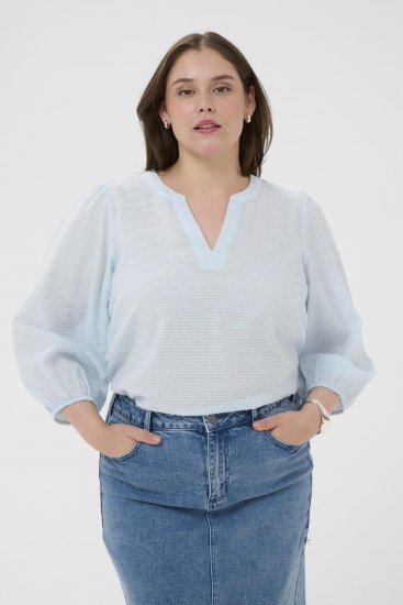 Kaffe Curve Penelopia Blouse Nantucket Breeze Blue - Bluzki - 