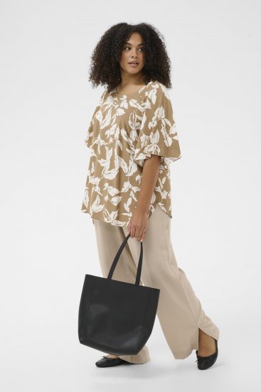 Kaffe Curve Marla Blouse Oak Chalk Leaf - Bluzki - 
