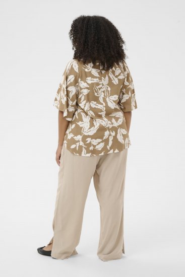 Kaffe Curve Marla Blouse Oak Chalk Leaf - Bluzki - 