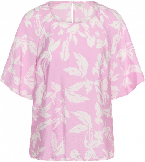 Kaffe Curve Marla Blouse Pink Frosting Chalk Leaf - Bluzki - 