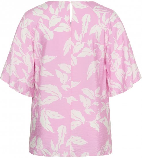 Kaffe Curve Marla Blouse Pink Frosting Chalk Leaf - Bluzki - 
