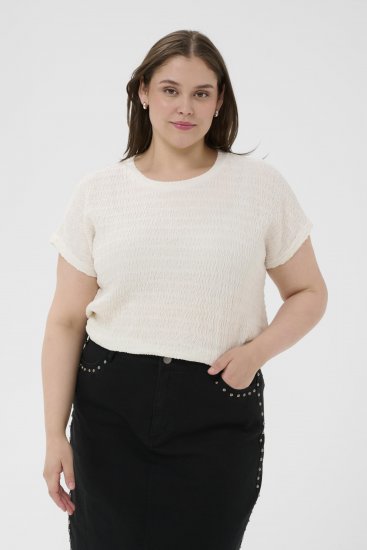 Kaffe Curve Felice Blouse Chalk - Bluzki - 