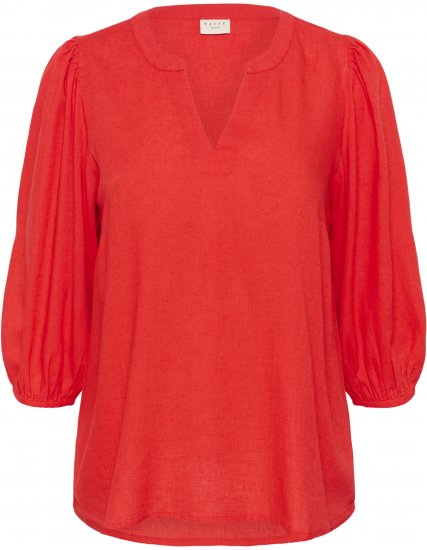 Kaffe Curve Mille Blouse Poppy Red - Bluzki - 