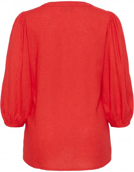 Kaffe Curve Mille Blouse Poppy Red - Bluzki - 