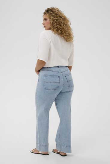 Kaffe Curve Mina Lace Blouse Chalk White - Bluzki & koszule - 