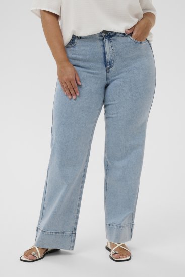 Kaffe Curve Mina Lace Blouse Chalk White - Bluzki & koszule - 