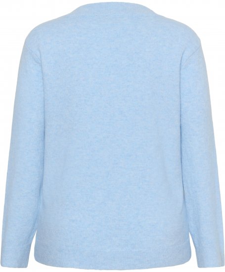 Kaffe Curve Jilanda V-Neck Pullover Blue - Swetry & dzianina - 