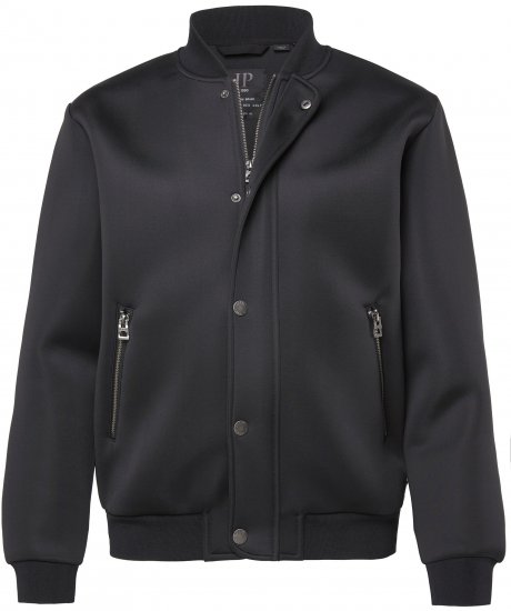 JP1880 College Jacket Scuba Fabric with Zipper Black - Kurtki Męskie Duże Rozmiary - Kurtki Duże rozmiary 2XL-8XL