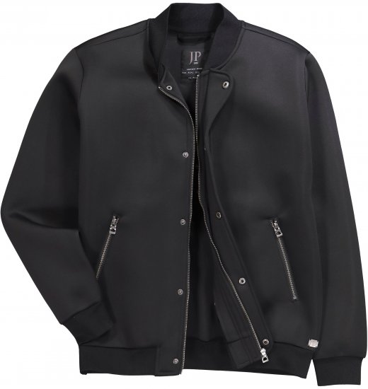 JP1880 College Jacket Scuba Fabric with Zipper Black - Kurtki Męskie Duże Rozmiary - Kurtki Duże rozmiary 2XL-8XL