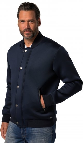 JP1880 College Jacket Scuba Fabric with Zipper Navy - Kurtki Męskie Duże Rozmiary - Kurtki Duże rozmiary 2XL-8XL