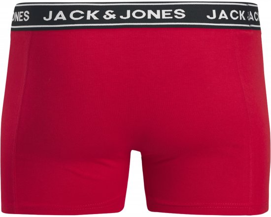 Jack & Jones Hector Solid Trunks 3-Pack Navy/Red/Grey - Bokserki - Bokserki 2XL-12XL