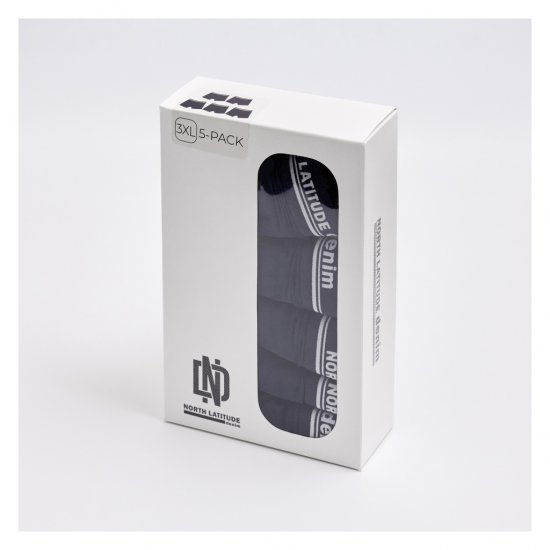 North Latitude 5-Pack Boxershorts Navy - Bokserki - Bokserki 2XL-12XL