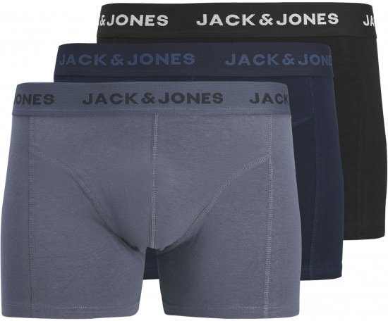 Jack & Jones jeremiah Solid Trunks 3-Pack Navy Blazer - Bielizna & stroje kąpielowe - Bielizna & Stroje kąpielowe 2XL-8XL